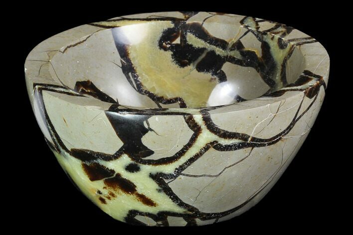 Polished Septarian Bowl - Madagascar #98268